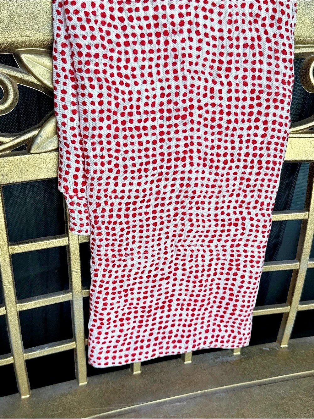 de Bijenkorf Polka Dot Maxi Dress in White & Red